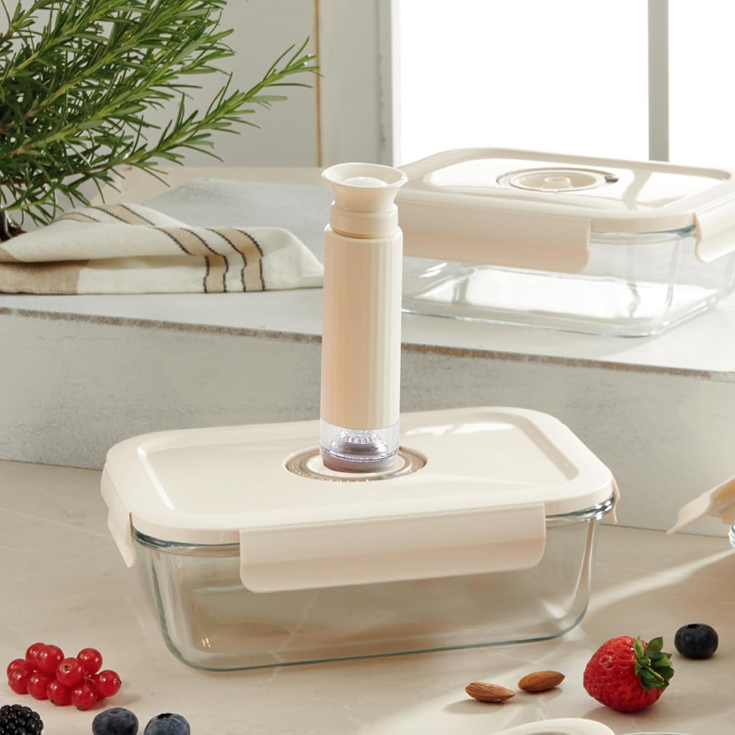 Hand Pump for Sous Vide Bags & Vaccum Containers, Manual Handheld Vacuum Pump,Jar Vacuum Sealer for Wide & Regular Mouth Mason Jars