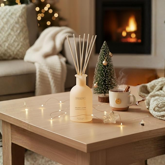 Benevolence LA Reed Diffuser - Orange, Cedarwood & Clove | Fall Home Fragrance Diffuser for Home & Bathroom | Long-Lasting Scent Sticks - Malibu Sands Collection