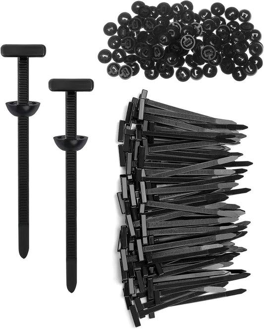 120Pcs Nylon Universal Cable Tie Buckle 2025 Upgrade Nylon Zip Ties Multipurpose Cable Ties Tool UV-Resistant Plastic Fasteners for Car Daily Auto Fixing Bumper Clips