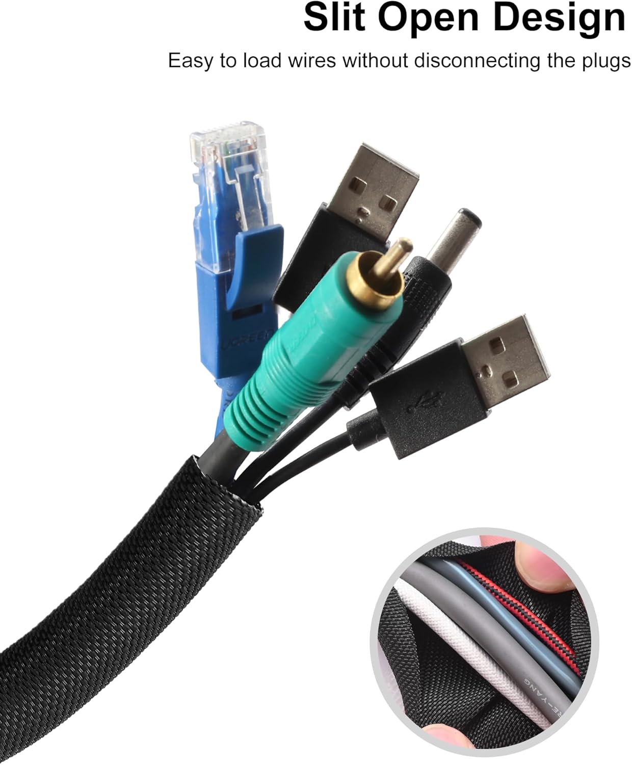 Secbolt Cord Protectors from Pets No Chew, 10ft - 1/2 inch Ultra Durable Cord Covers for Pets, Bite-Resistant Cable and Wire Protector for Cats, Dogs, Rabbits - Black