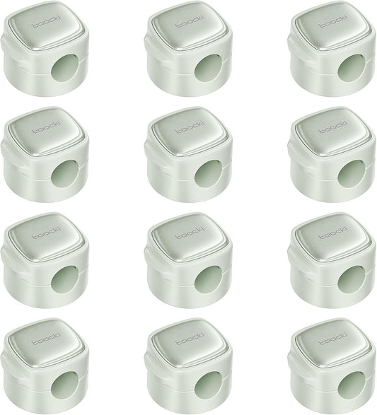 12 Pack Magnetic Cable Clips – Cord Organizer & Holder, Toocki Adhesive Cable Management, Wire Holder for USB Charging Cables, Ideal for Home, Office, Car, Desk, and Nightstand-Green