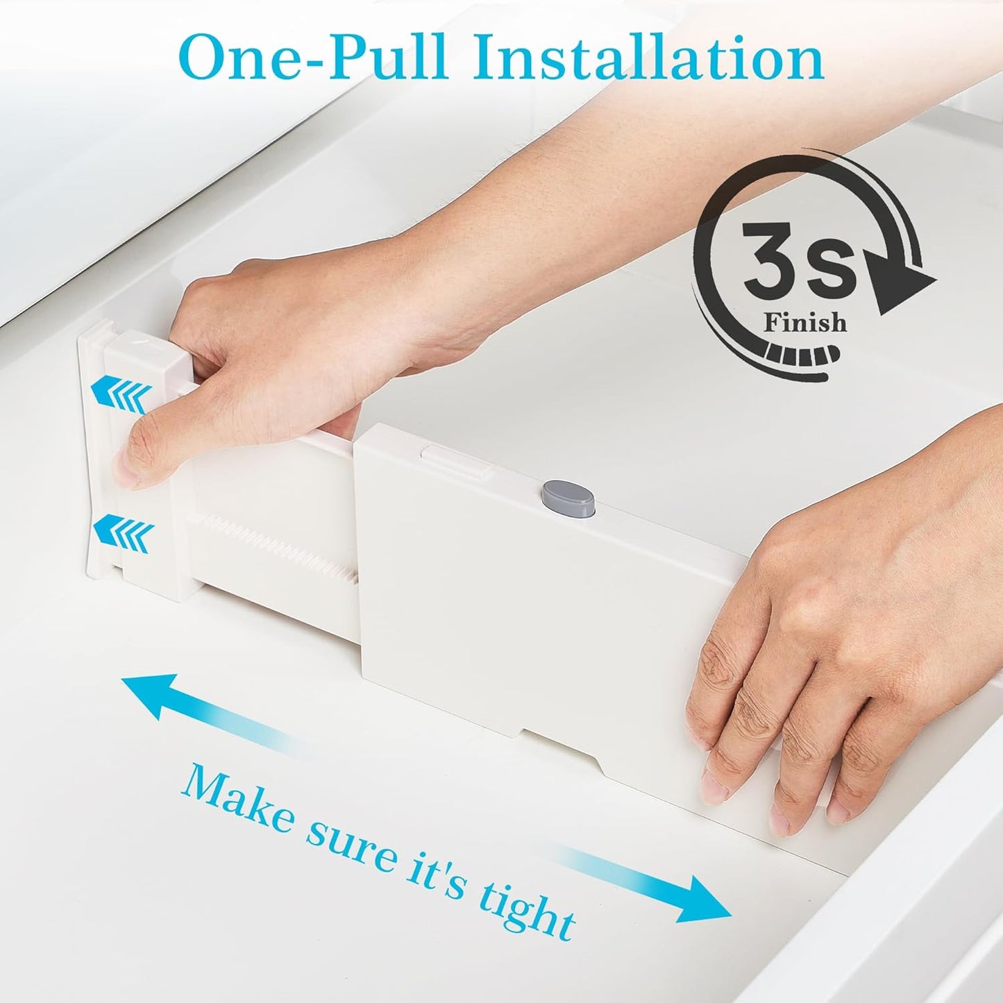 Vtopmart 6 Pack Drawer Dividers for Clothes, 4" High 11.3"-17" Adjustable Expandable Dresser Drawer Organizer, Plastic Drawers Separators for Dresser, Baby Clothes, Underwear, Kitchen & Office Storage