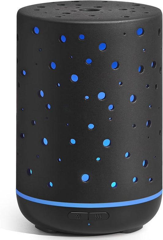 InnoGear Essential Oil Diffuser, 150ml Ceramic Diffuser Ultrasonic Air Diffusers Humidifier Cool Mist Aromatherapy Diffuser with 2 Mist Modes Waterless Auto Off for Home Office, Black
