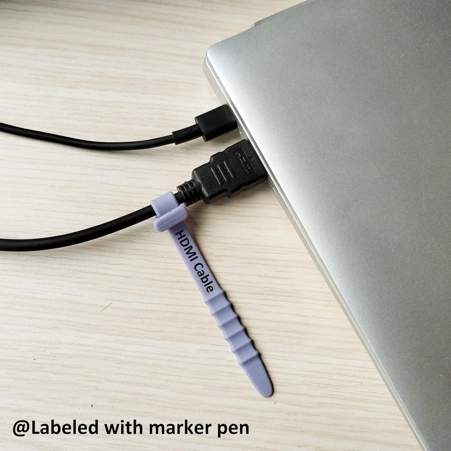 Silicone Zip Ties, Reusable Zip Ties, Rubber Cable Ties Straps for Wire Management, Elastic Silicone Ties Cable Organizer for Home Office, Black Cord Ties in Two Sizes 4.5" and 7.1" (5+5 Pcs Black)