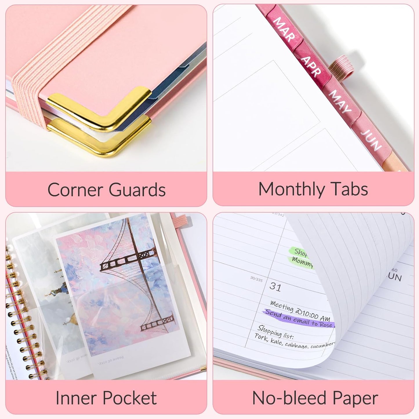 Forvencer Planner 2026-2027, 18 Month Weekly and Monthly Calendar Planner, Jan 2026 -June 2027, 8.5" x 11", Daily Agenda Book with Tabs, College Organizer Notebook, School Supplies for Student Teacher Classroom, A4, Green