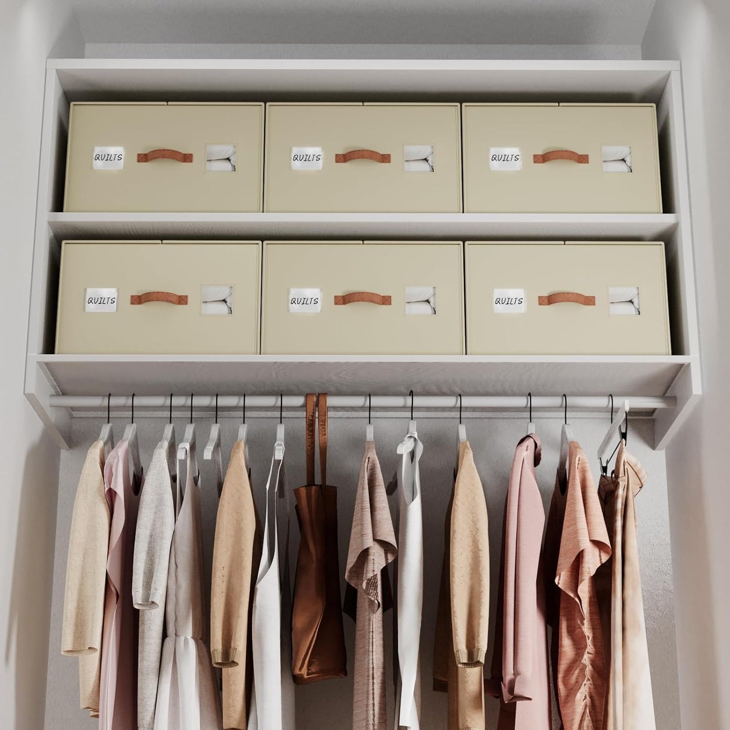 2 Pack Large Blankets Storage Bags, king&queen size comforter Organizers with Reinforced Walls ，Foldable 21"x18"x11" Space-Saving Design for Bedding Storage & sheet storage