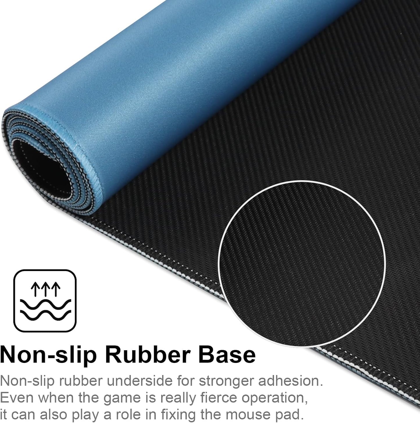 XXL Gaming Mouse Pad 35.4x15.7 Professional Large Mouse Pad & Computer Game Mouse Mat-90x40 Iceblueus