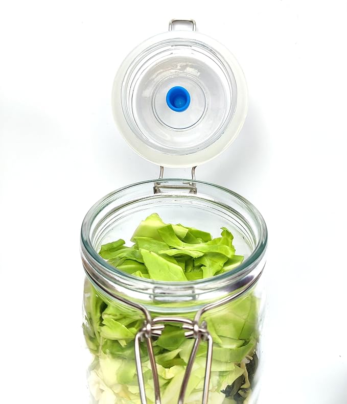 Fermentation Jar 2 Pack Fermentation kit with Fermenting Weights and Airlocks Pickle Jar for Fermenting,Pickling,Canning,Mead Making (2 Liter)