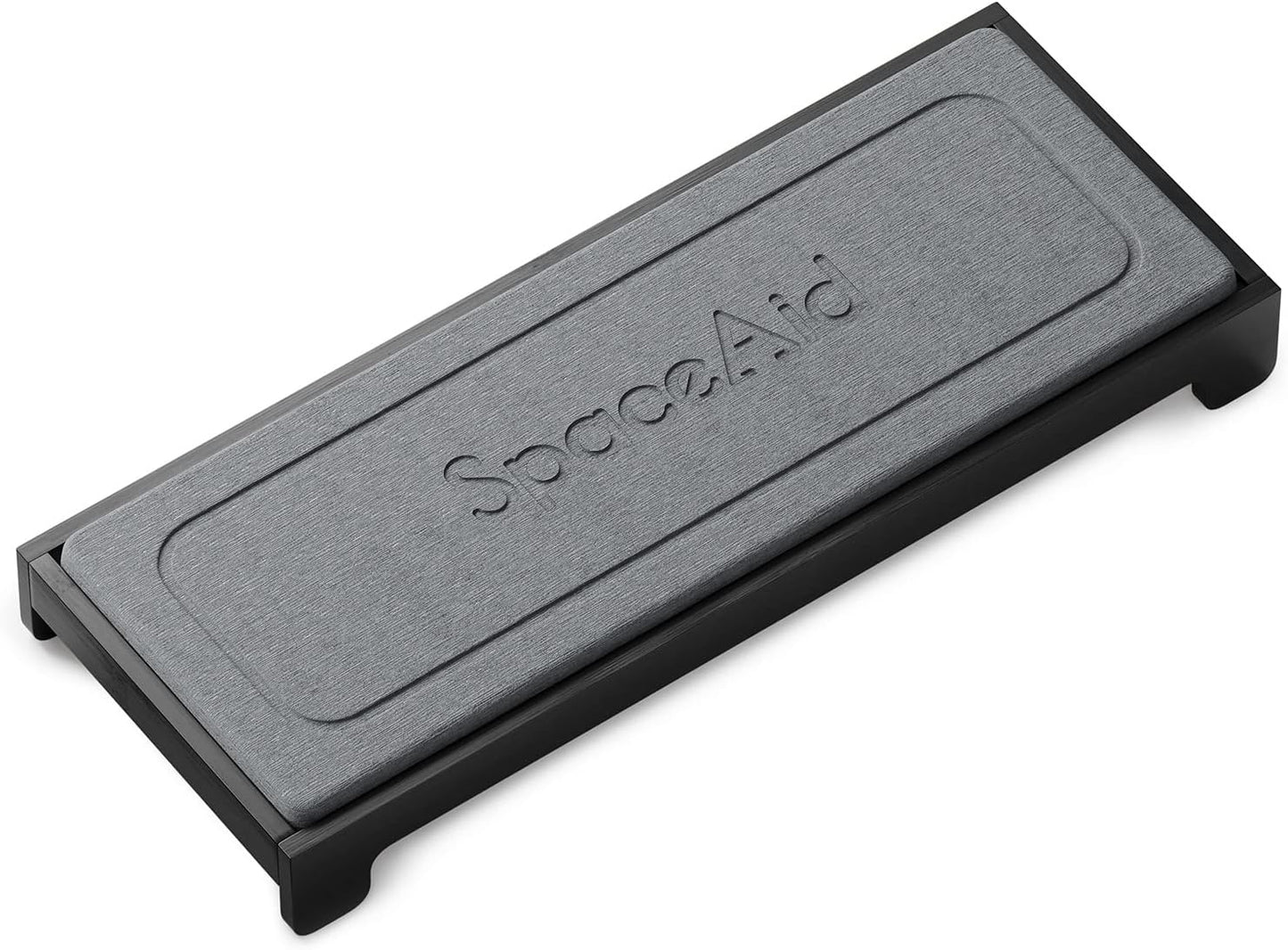 SpaceAid DryingNeat Sink Organizer, Instant Dry Sink Caddy Organizers, Kitchen Sponge Soap Holder Dispenser, Countertop Fast Drying Counter Tray Rack (Bamboo Rack, Black)