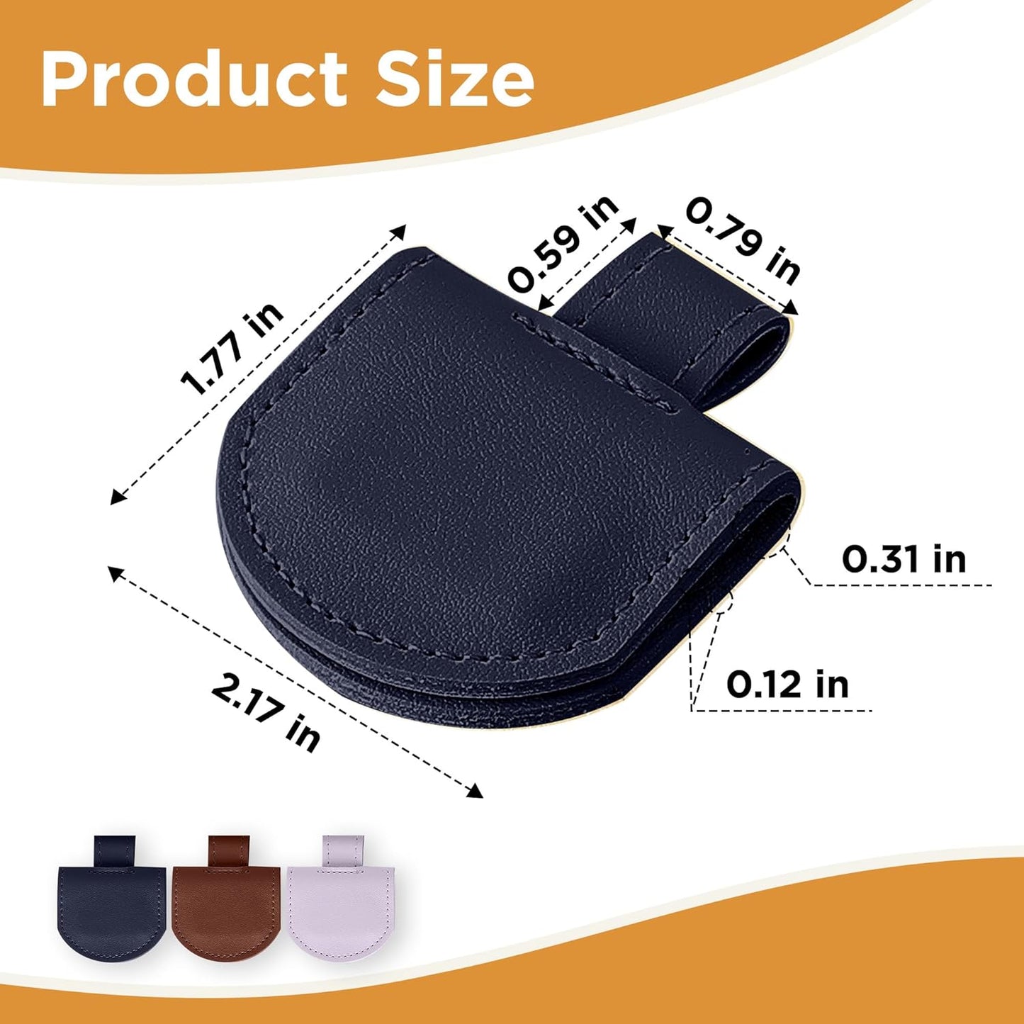 Magnetic Pen Loop Holder, Pencil Holder for Notebooks, Journals, Calendars, PU Leather 3 Pack