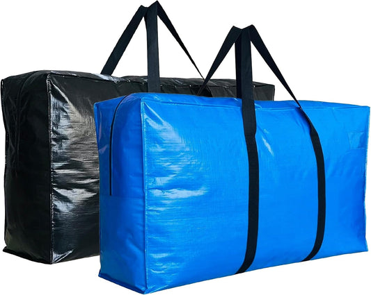 60 Gallon Extra Large Storage Bags Bins, Jumbo Moving Totes Storage Bags, Waterproof Foldable Big XXL Duffle Bag for Travel, 42x23x13.5inch