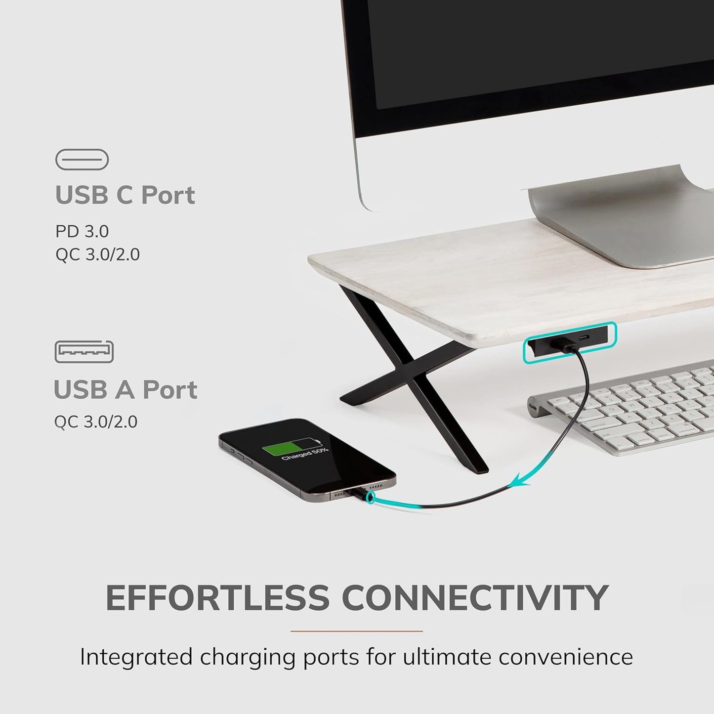 Anji Mountain Monitor Stand - Desktop Organizer & Laptop Riser, Ergonomic Monitor Riser, Space-Saving Monitor Stand for Desk, Durable Construction, Easy Assembly, Ideal for Home & Office,Walnut