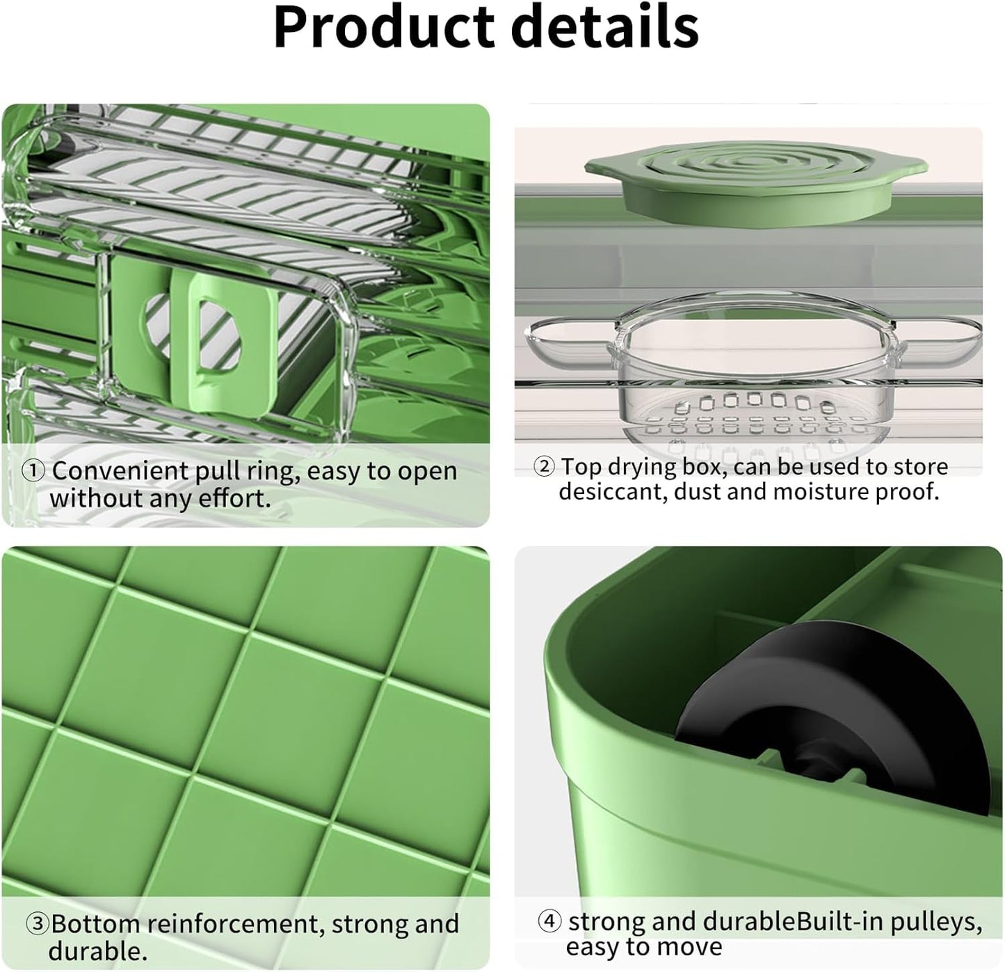 3 PACK Stackable Storage Bins, 83 Liters Closet Organizers with 3 Lids, Wheels, Drawers, Foldable Collapsible Box for Clothes and Camping Out Doors Bins, Mixed Color