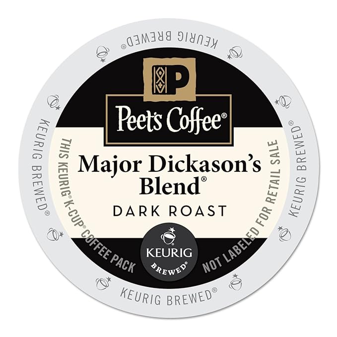 Peet's Coffee & Tea Coffee Major Dickason's Blend K-Cup Portion Pack for Keurig K-Cup Brewers, 22 Count