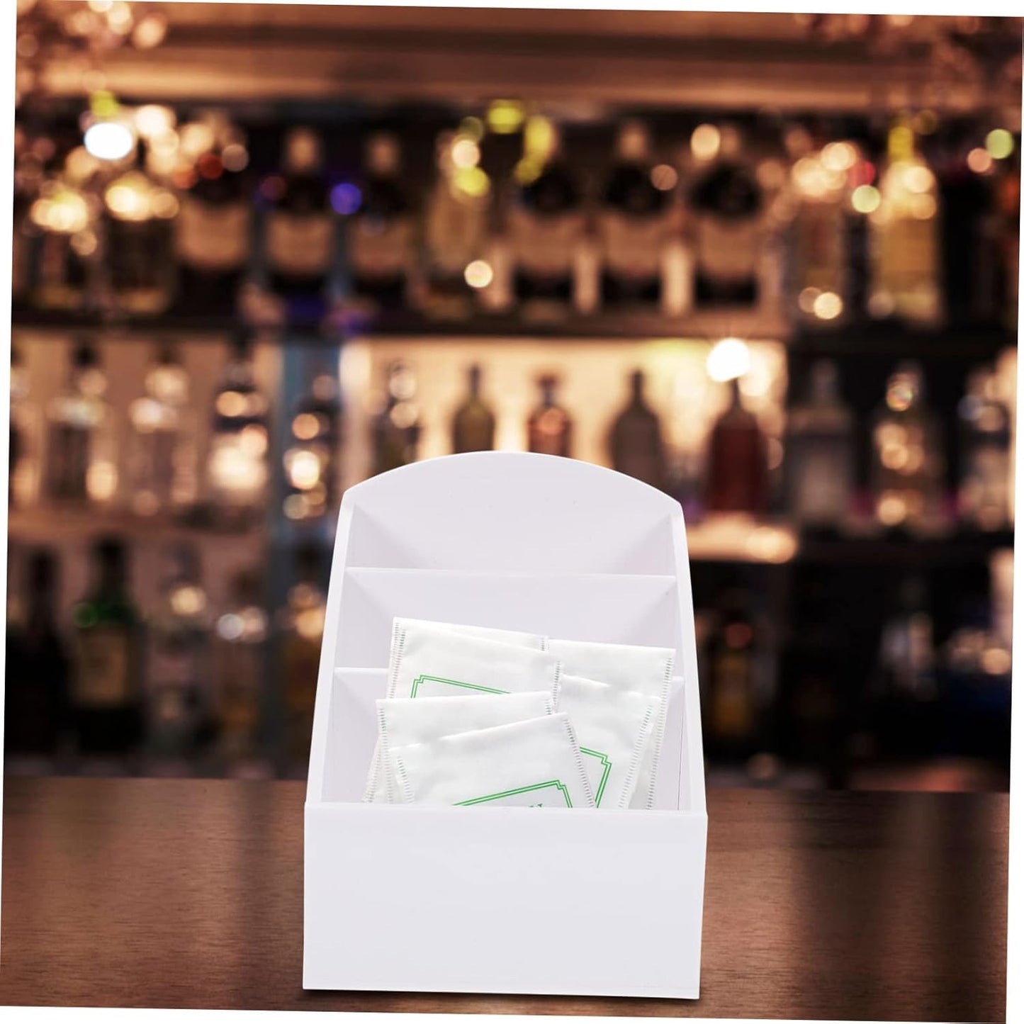 STOBAZA Countertop Sugar Bag Holder and Tea Bag Organizer Elegant Storage Box for Coffee Station and Tea Supplies Polished Edges for Safe Use for Home Decor