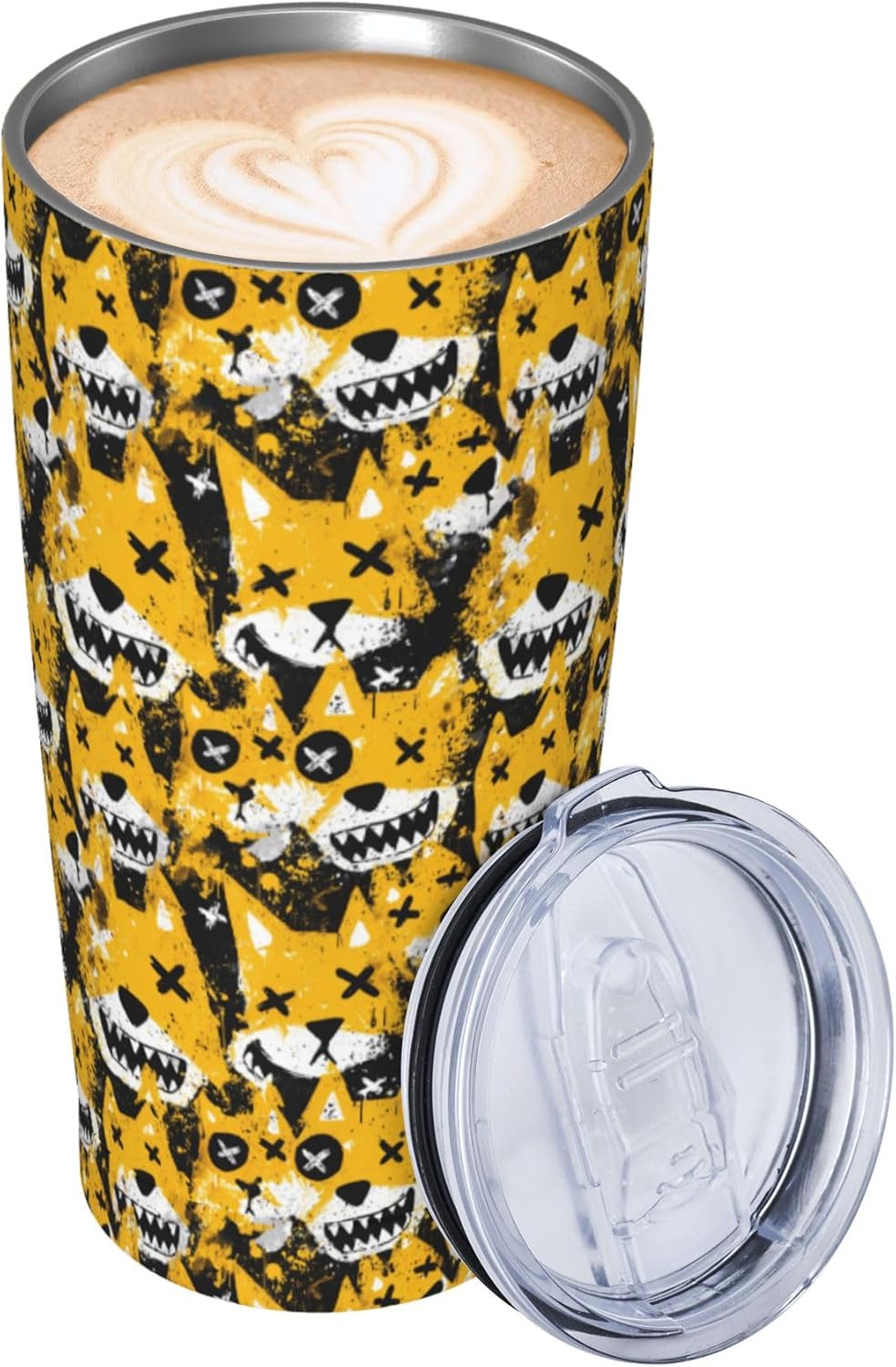 Dog Tumbler with Lid and Straw 20oz Insulated Reusable Stainless Steel Travel Mug Double Wall Vacuum Coffee Cup for Hot Cold Drinks Leak-Proof Portable Cups for Women Men Gifts