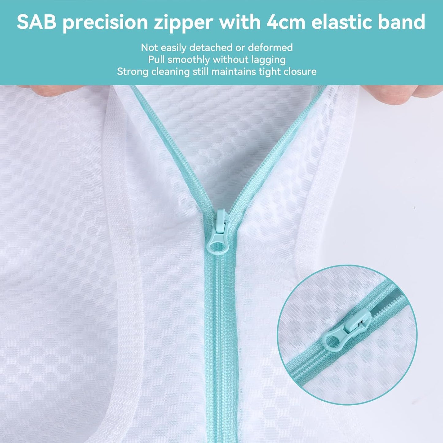 OTraki Medium Mesh Laundry Bags 20x24 inch Zipper Lingerie Bags for Washing Delicates Net Laundry Mesh Bag Sack Machine Washable for Travel Dorm Hotel Camp, White