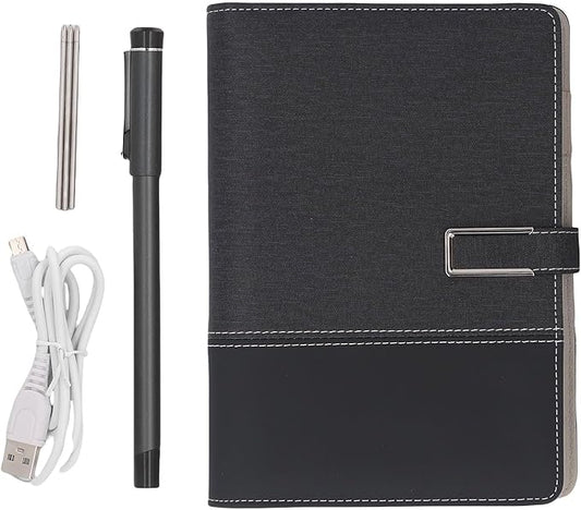 Yunseity 3 in1 Digital Smart Pen, Smartpen Notebook Set, Real Time Sync for Digitizing, Bluetooth 5.0 Paper Smart Writing Set, Convert to Text, OCR Technology, for iOS for Android (Black Patchwork)