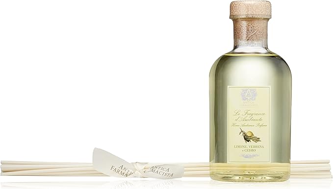 Antica Farmacista Home Ambiance Diffuser - Long-Lasting Reed Scent Diffuser - Luxury Room Freshener Gift - Lemon, Verbena & Cedar, 16.9 fl oz