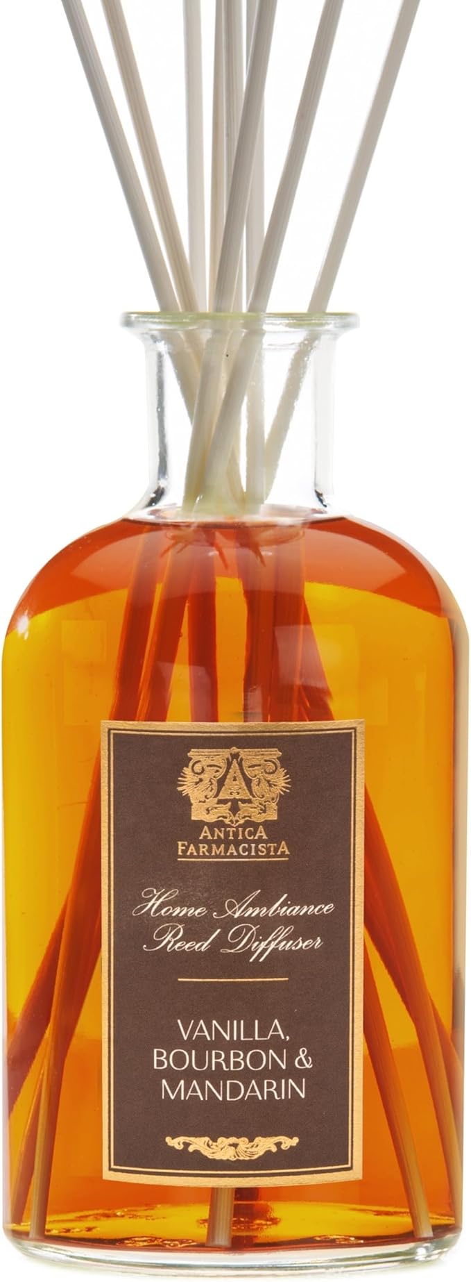 Antica Farmacista Home Ambiance Diffuser - Long-Lasting Reed Scent Diffuser - Luxury Room Freshener Gift - Vanilla, Bourbon & Mandarin, 16.9 fl oz