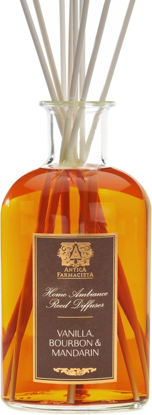 Antica Farmacista Home Ambiance Diffuser - Long-Lasting Reed Scent Diffuser - Luxury Room Freshener Gift - Vanilla, Bourbon & Mandarin, 16.9 fl oz