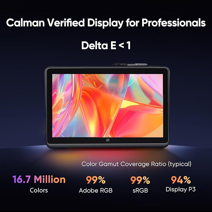 XPPen Artist Pro 22 Gen2 2.5K QHD Drawing Tablet with Screen, 16384 Pen Pressure Stylus Graphic Tablet with Wireless Keydial, 99% Adobe RGB, △E<1, ADS-IPS Pen Display with Full Laminated Screen 21.5"