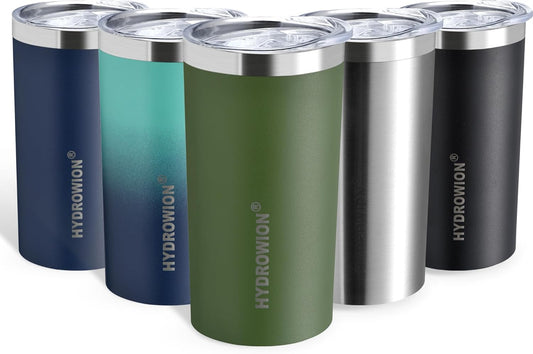 HYDROWION Triple-Insulated Tumblers - Stainless Steel with Lid and Straw, 12 oz Water Bottle, Stainless Steel Cups, Coffee Travel Mug for Home & Office Olive Green
