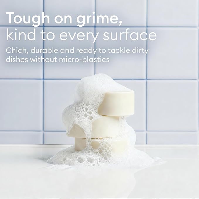 Vove Dish Soap Bar 3 Pack, Coastal Citrus Mint, Mandarin, Spearmint, Cypress & Bergamot Oils, Coconut Cleanser, Plant-Based Solid Dish Soap, Zero-Waste, Plastic-Free, FSC-Certified Kraft Packaging