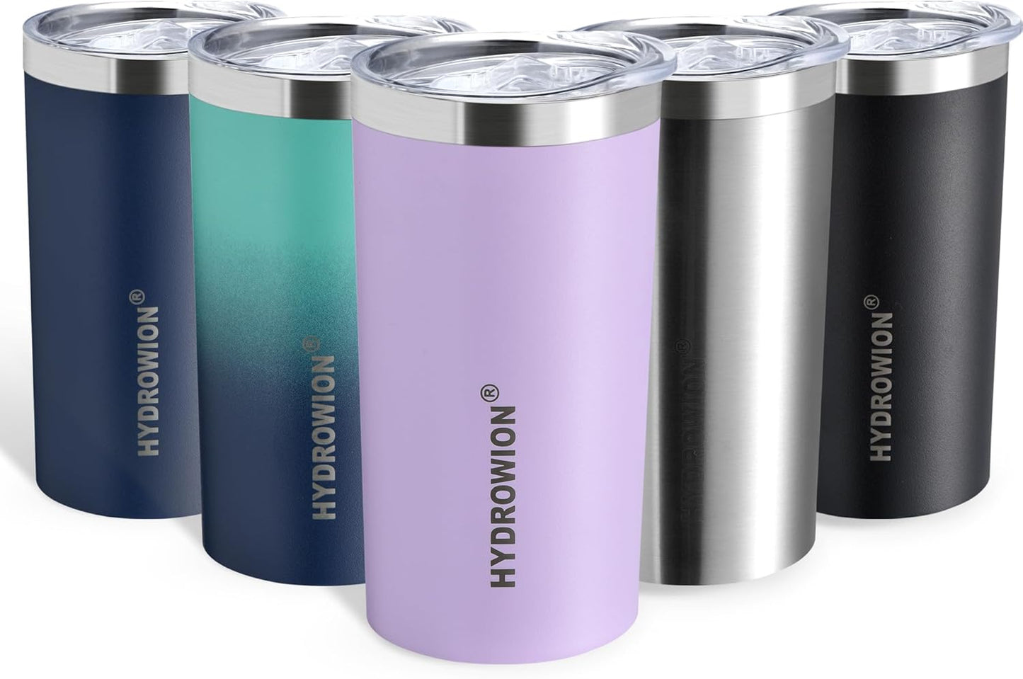 HYDROWION Triple-Insulated Tumblers - Stainless Steel with Lid and Straw, 12 oz Water Bottle, Stainless Steel Cups, Coffee Travel Mug for Home & Office Lavender