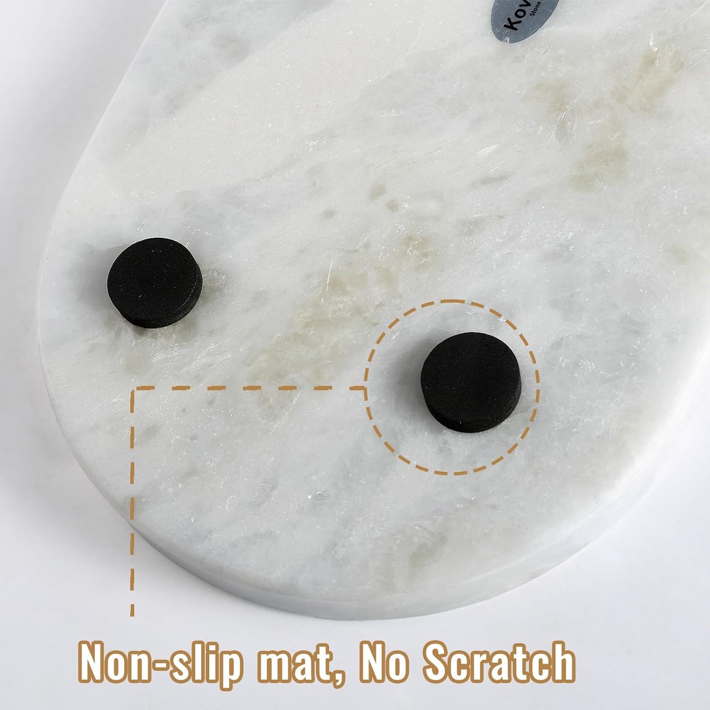 Koville African Natural Marble Decorative Tray, 12"x6" - Countertop Organizer, Catchall Tray for Perfume, Candles, Jewelry