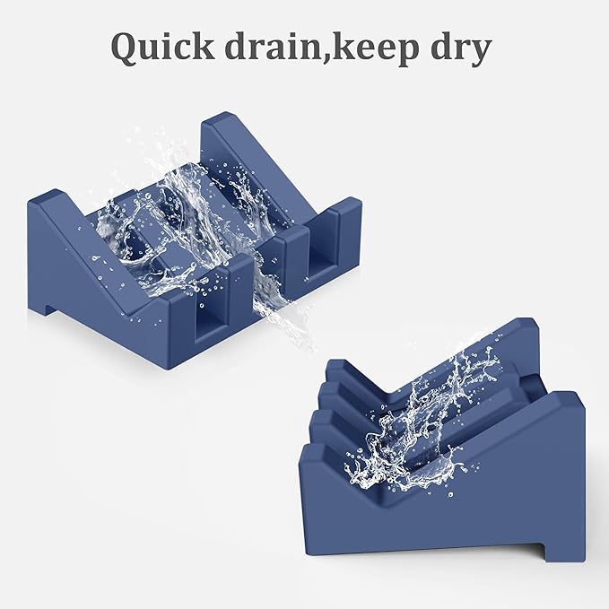 Silicone Soap Holder, 1 PCS Extended Soap Dish for Shower, Bathroom with Drainage