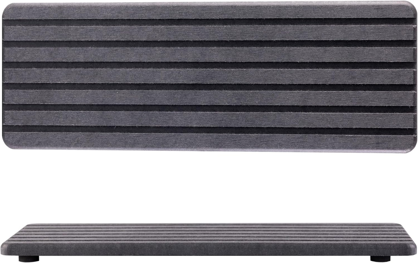 2 PCS Water Absorbent Diatomite Coasters (12.2" x 4"), Grooved Design, Water Absorbing Stone Used for Hand Soaps & Plants & toiletries in The Modern Home