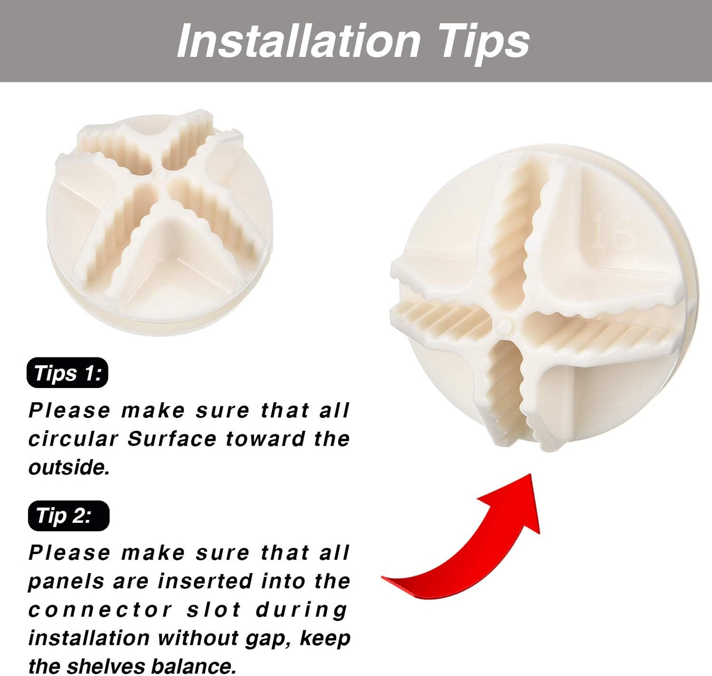 32 Pieces Cube Connectors Plastic Storage Wire Cube Organizer ABS Connectors for Modular Closet Storage Organizer and Wire Shelf (White)