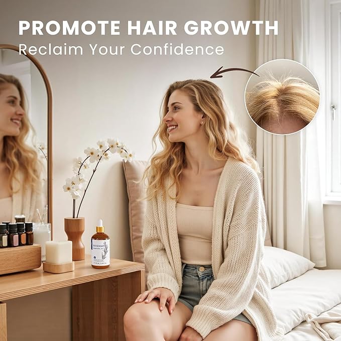 HIQILI Essential Oil for Diffuser (3.38 Fl Oz (Pack of 1), Rosemary)