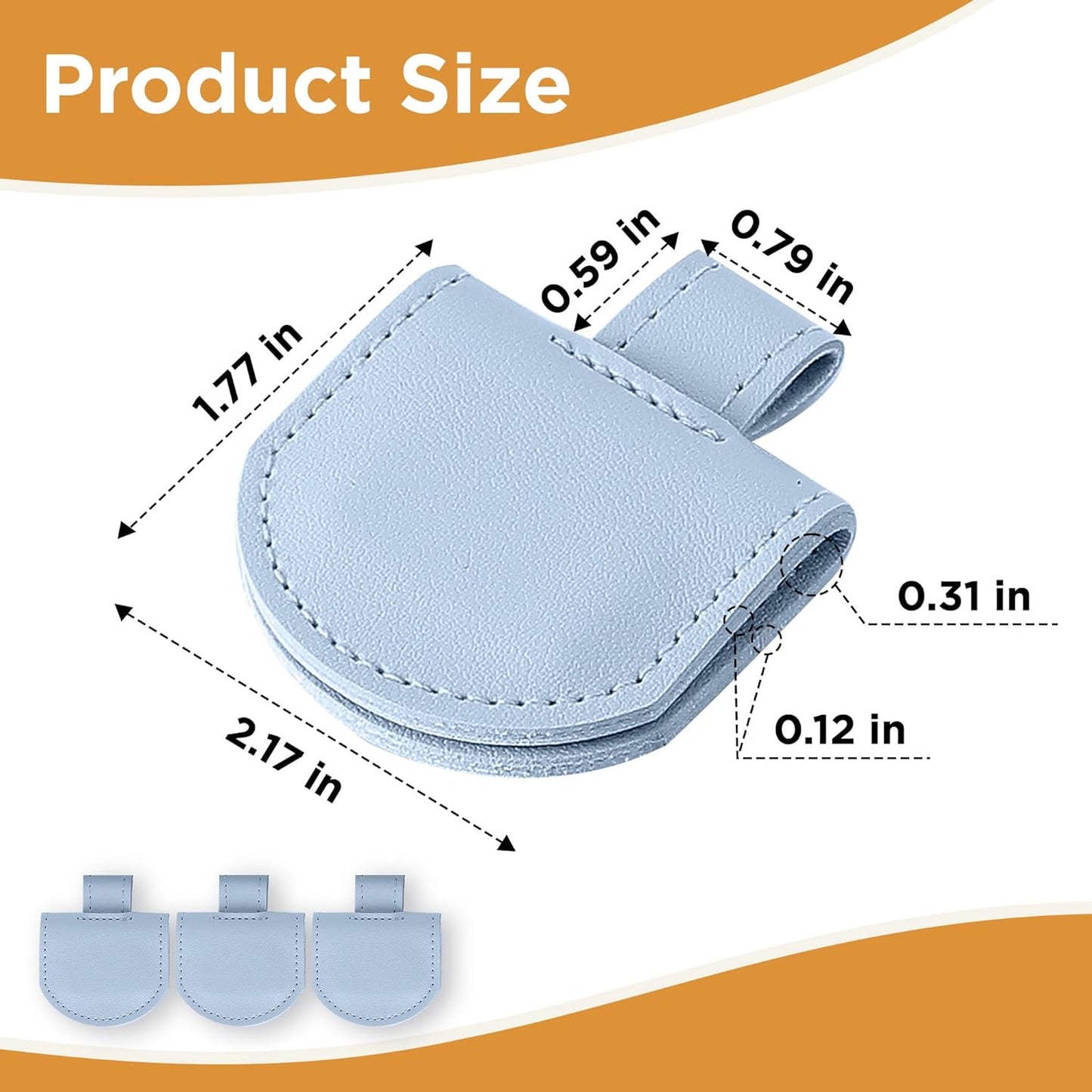 Magnetic Pen Loop Holder, Pencil Holder for Notebooks, Journals, Calendars, PU Leather 3 Pack