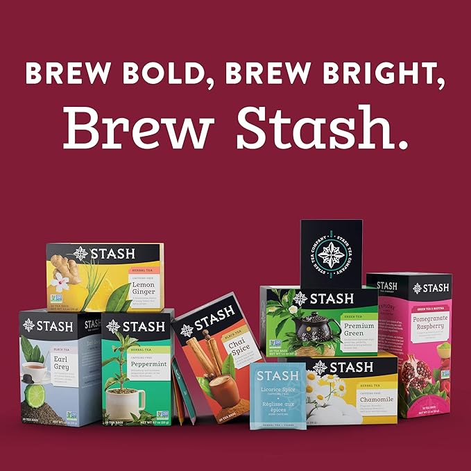 Stash Tea Holidays Are Here Variety Pack Sampler Assortment - Caffeinated, Non-GMO Project Verified Premium Tea with No Artificial Ingredients, 18 Count (Pack of 6) - 108 Bags Total