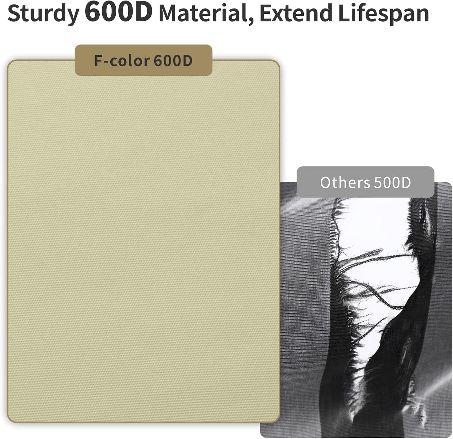 F-color Laundry Backpack 75L - Large Capacity Laundry Bag Backpack with Comfort Straps, Mesh and Zip Pocket, Sturdy Bag for Dorm, Travel, Laundromat, Apartment, Khaki