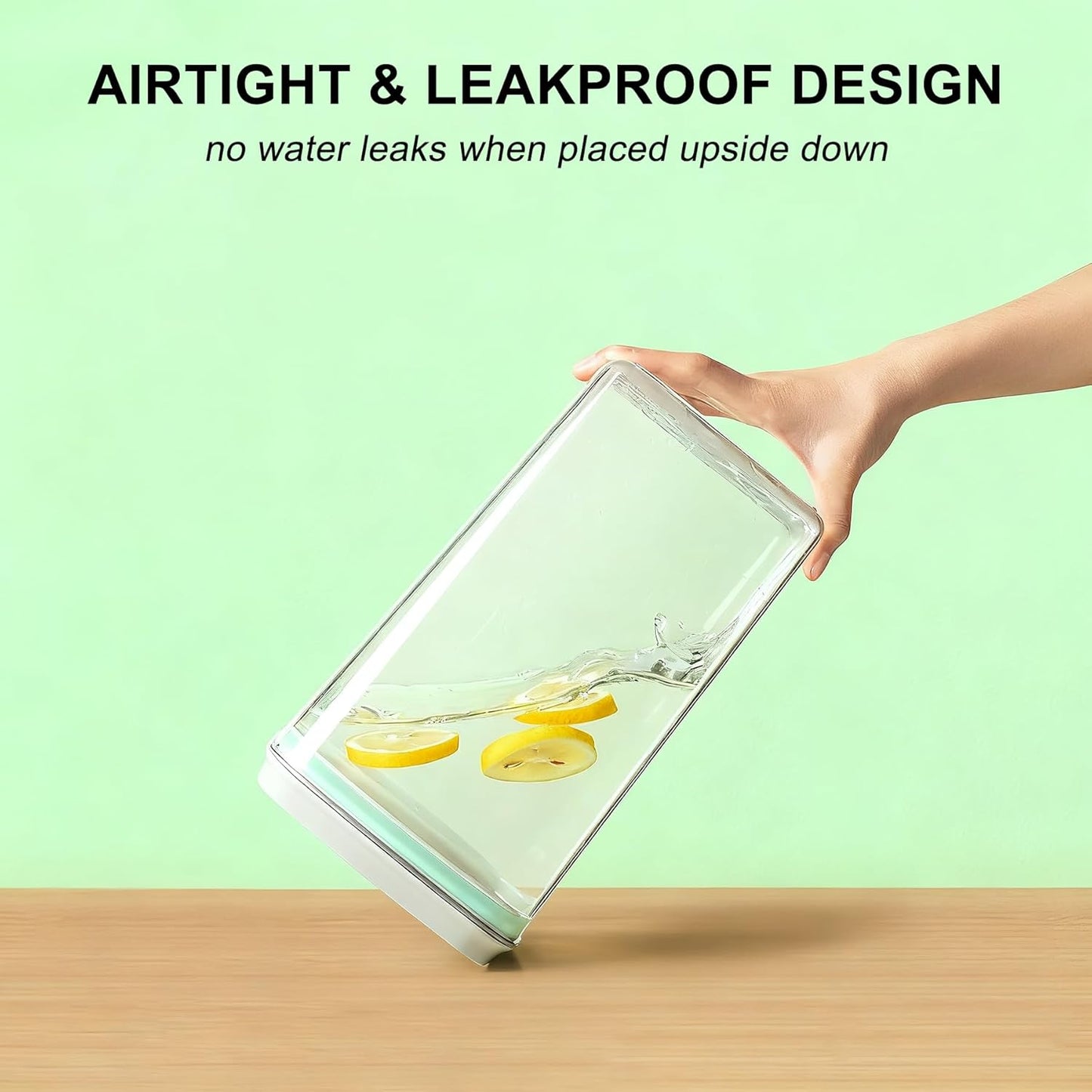 Airtight Food Storage Container with Pop Lid & 130ml Scoop, 4L/4.2qt *2 BPA-Free Cereal, Rice, Flour, Pasta & Snack Container, Stackable & Durable,Kitchen Pantry Organizer