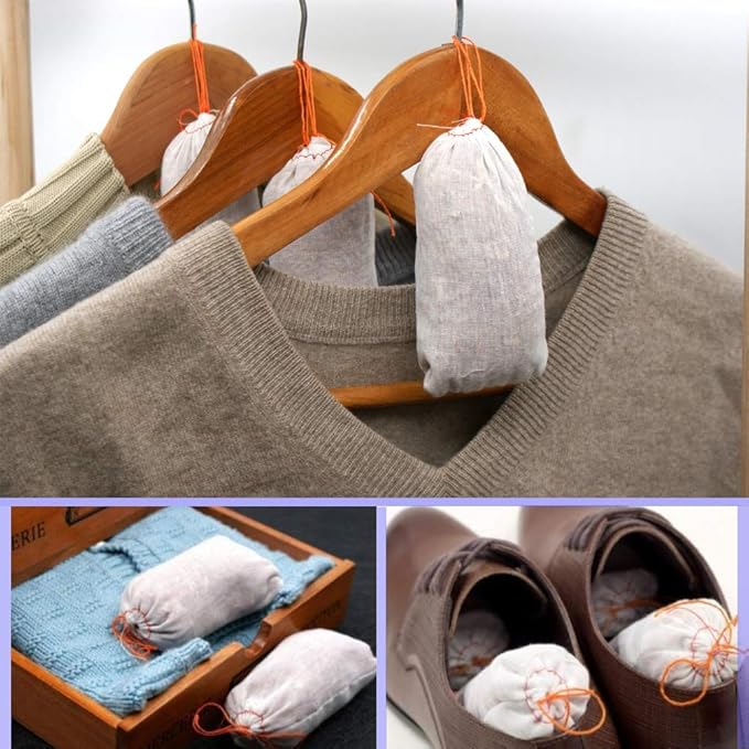 15 Cedar Chip Bags and 10 Cedar Balls for Clothes Storage