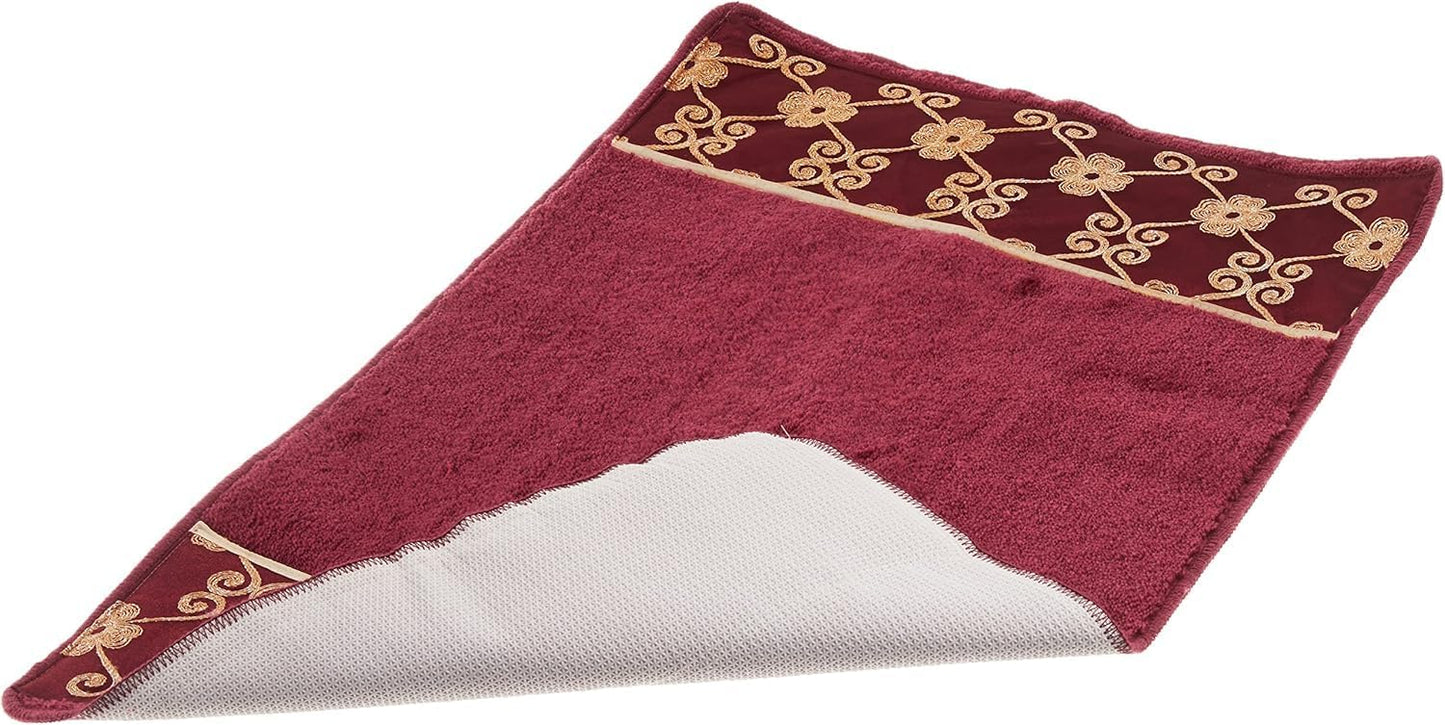 Zahari Home Elegant Rose Classic Bathroom Rug Modern Bath Rug Luxury Contemporary Decor Beautiful Shower Mat Unique Design Stylish Bathroom Runner Rug Bath Shower Tub Décor