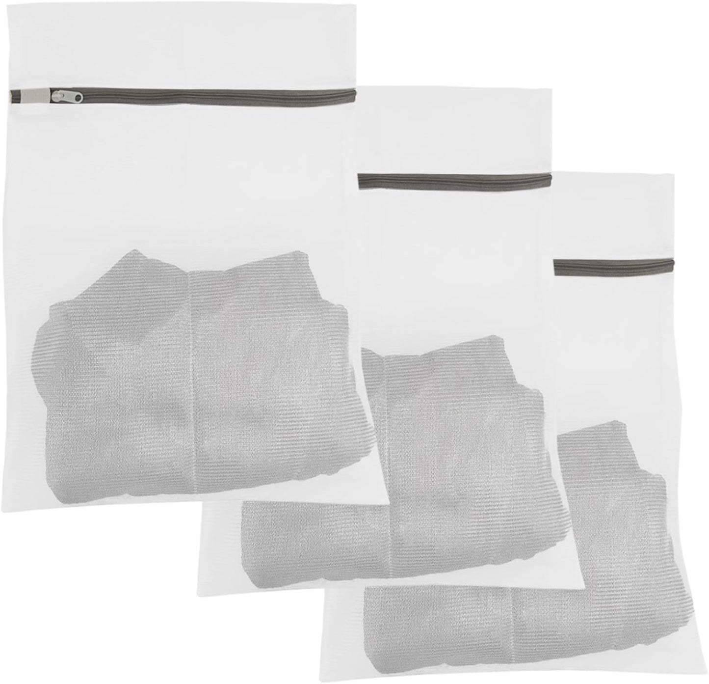 3Pcs Mesh Laundry Bags with Sturdy Zipper, Durable Laundry Room Essentials, Travel Storage Organize Bag, Clothing Laundry Delicates Washing Bags for laundry, Blouse(3 Large), XYD-CC