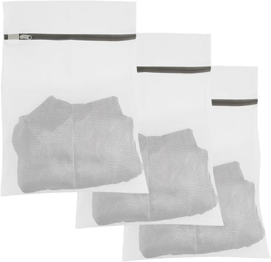 3Pcs Mesh Laundry Bags with Sturdy Zipper, Durable Laundry Room Essentials, Travel Storage Organize Bag, Clothing Laundry Delicates Washing Bags for laundry, Blouse(3 Large), XYD-CC