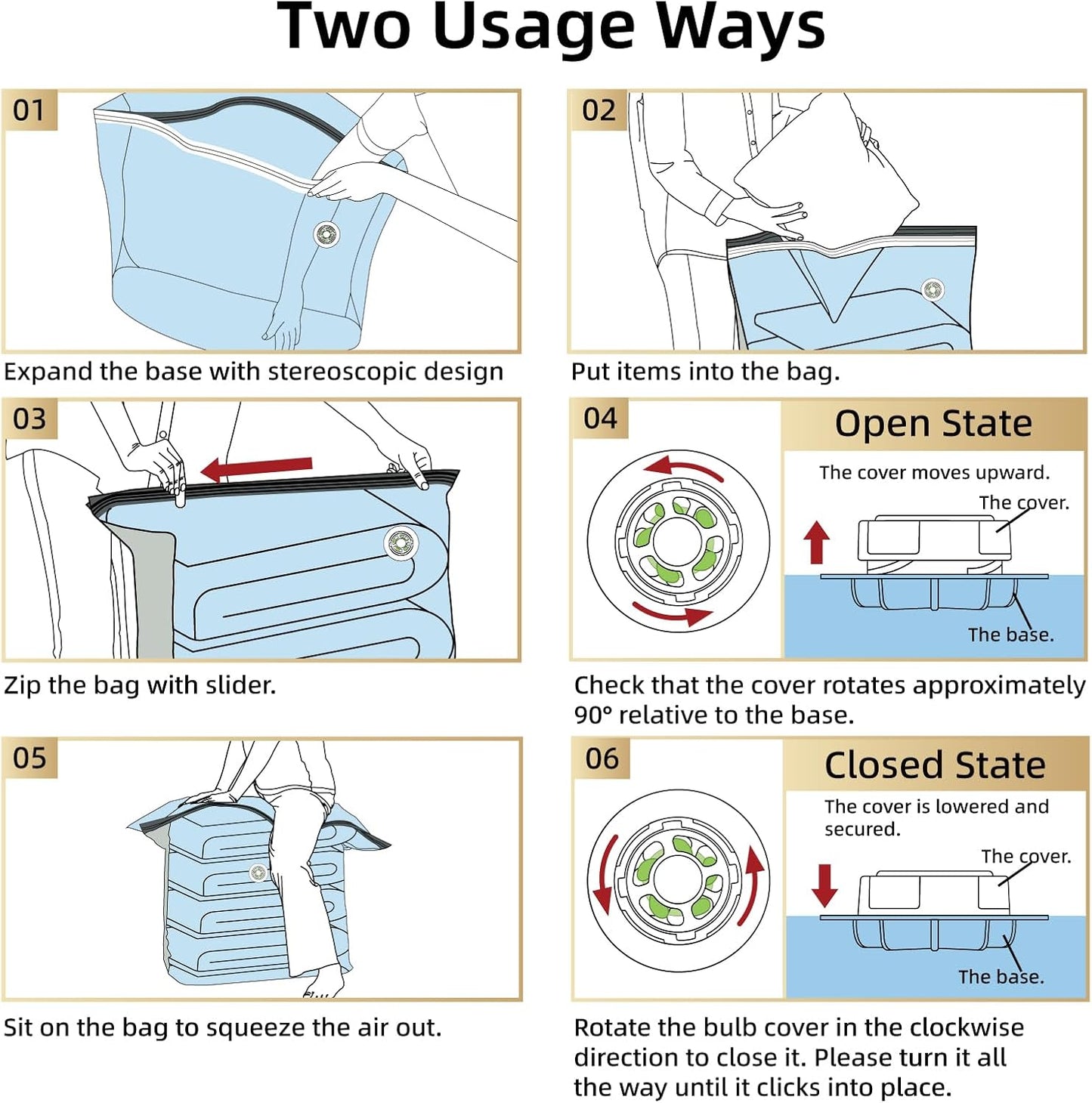 TAILI Vacuum Storage Bags 4 Pack, Extra Large Cube (40x28x18x18 Inch), Supe Jumbo Vacuum Seal Bags for Bedding Comforter, Blanket, Closet Space Saving, Cream