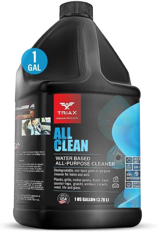 Triax All Clean - Professional Grade Multi-Purpose, Bio-Degradable, Non-Toxic Cleaning Product - For Vehicle and Home Use