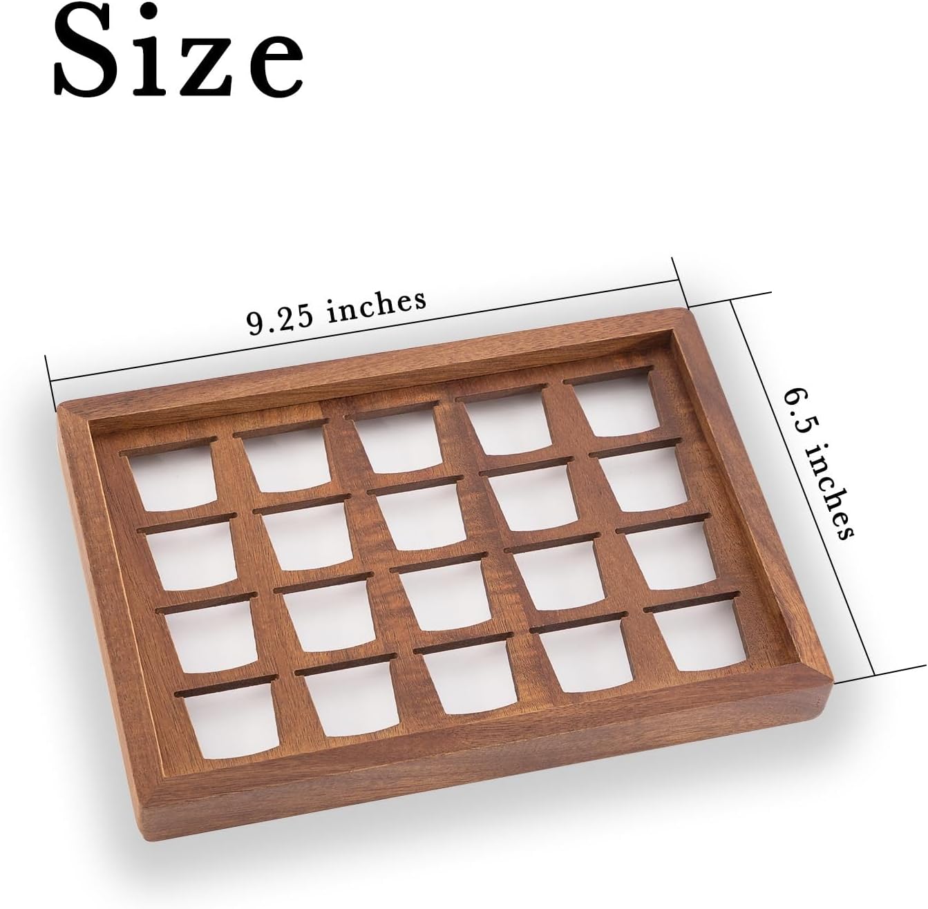 2 PCS Acacia Wood Coffee Pod Holder Tray Compatible with Nespresso Original Line, Organizer, Storage, Container, Capsule Cup Holder for Countertop or Drawer, Total 40 Pods Capacity