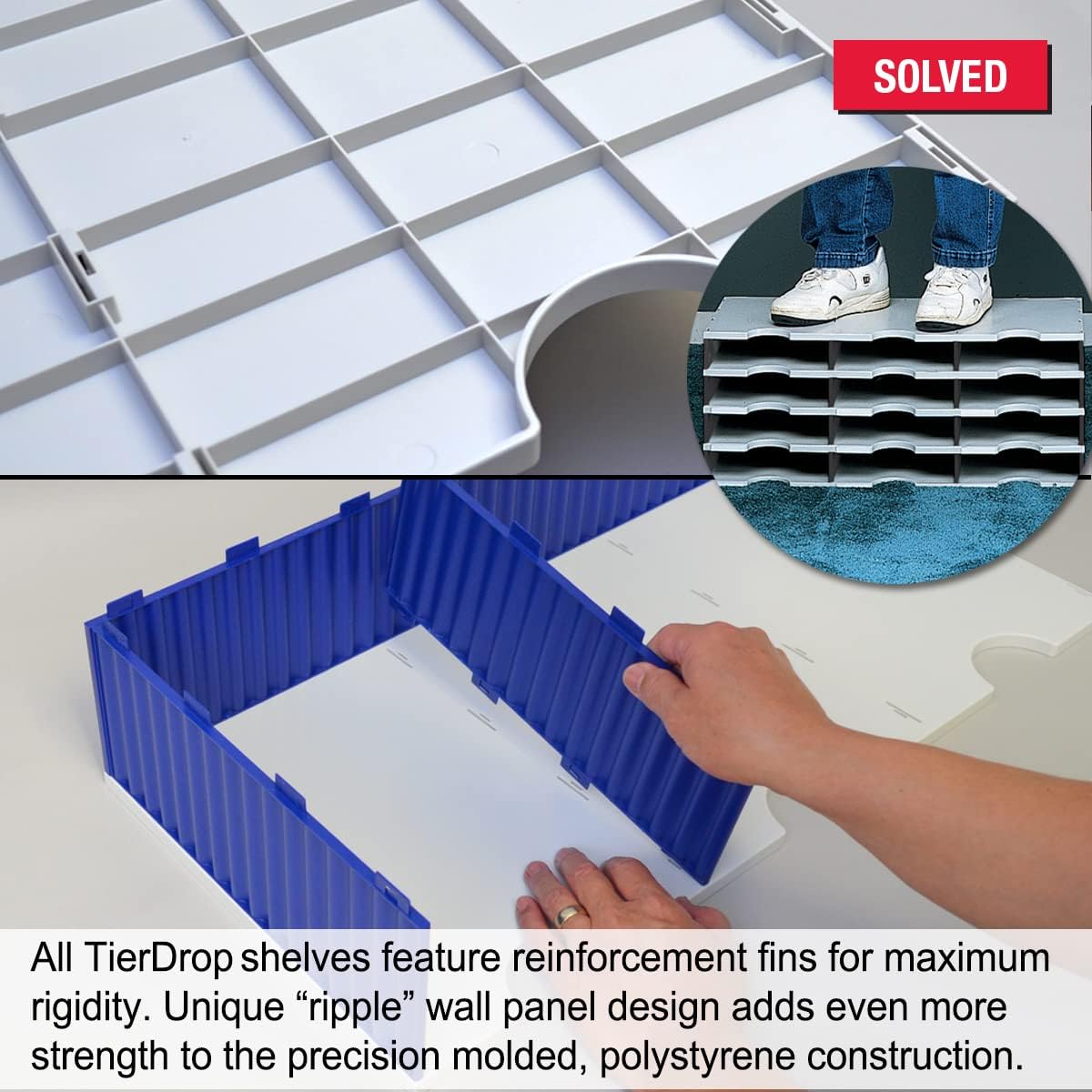 Ultimate Office TierDrop Jumbo 12-Compartment High-Wall Sorter - Sorts Documents, Forms & Mail - Durable Construction Features Expandable, Modular, No-Tool Assembly Design