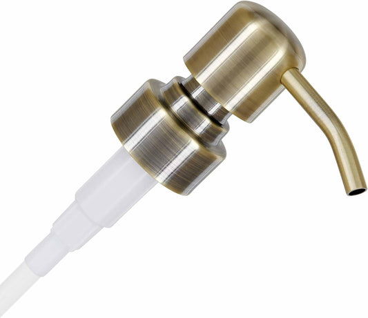 ALTGLAS Stainless Steel Soap Pump 'Zagreb' as Replacement for Liquid Hand Soap Dispensers and Bottle Upcycling (Vintage Brass) - Fits e.g. Jack Bottle