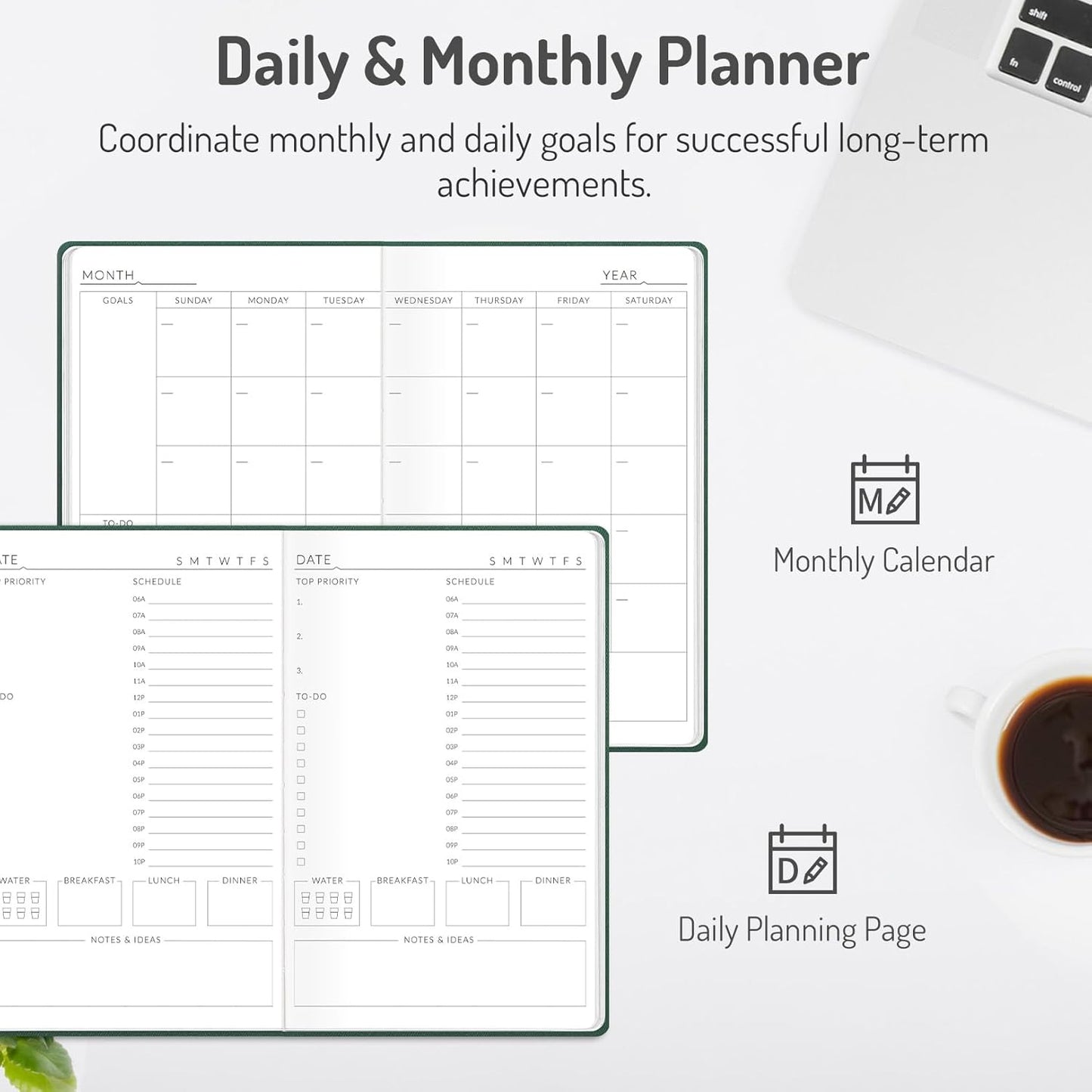 366 Days 2025 Planner, Forvencer Daily Weekly and Monthly Planner 2025 Academic Year, Durable Hardcover Agenda Planner for Work, School, Home, Start Anytime, A5(5.8'' x 8.3''), Orange