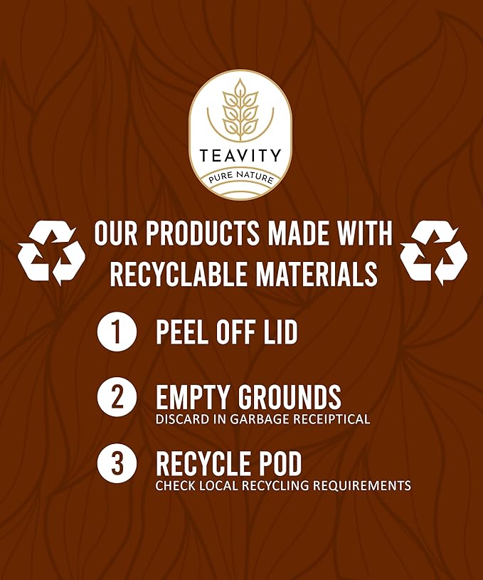 Organic Yerba Roasted Mate Tea Pods for Keurig by Teavity (12 Tea Pods)