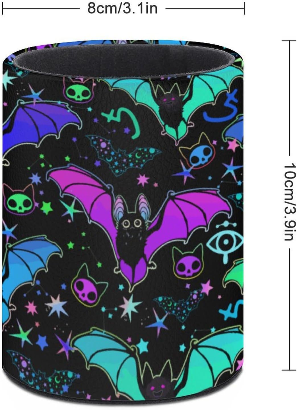 Magic Bat Pen Holder Pencil Organizer Cute Pencil Cup Desk Decor Makeup Brush Holder PU Multifunctional Office Suppliesfor Home Classroom School